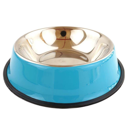 stainless steel pet bowls, non-slip dog bowls, large dog food bowls, cat bowls, pet food bowl, dog bowl large capacity, cat feeding bowl, durable pet bowls, anti-skid pet dishes, pet feeding products Australia - Green - Size 18CM