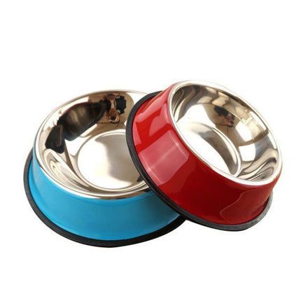 stainless steel pet bowls, non-slip dog bowls, large dog food bowls, cat bowls, pet food bowl, dog bowl large capacity, cat feeding bowl, durable pet bowls, anti-skid pet dishes, pet feeding products Australia - Green - Size 18CM