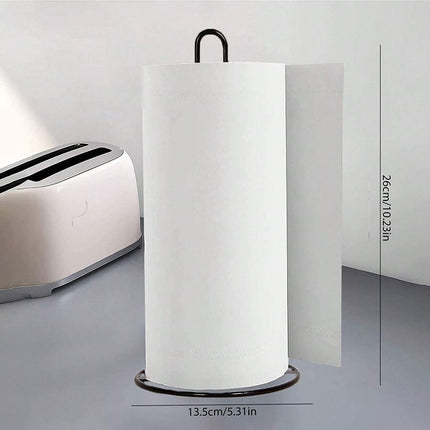 paper towel holder, plastic wrap stand, iron kitchen organizer, removable holder, easy-carry kitchen item, kitchen countertop organizer, gift for home cook - White - Size 2PCS