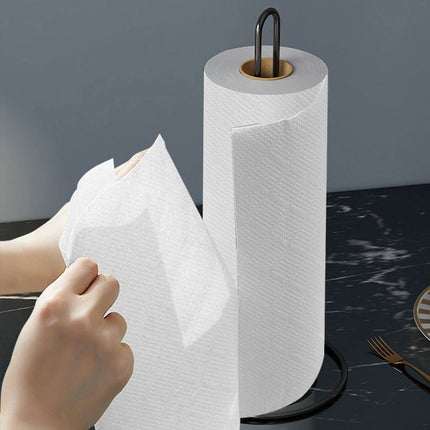 paper towel holder, plastic wrap stand, iron kitchen organizer, removable holder, easy-carry kitchen item, kitchen countertop organizer, gift for home cook - White - Size 2PCS