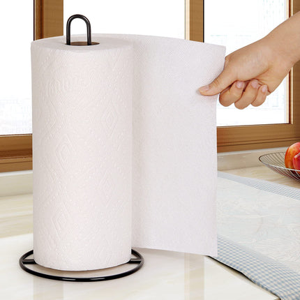 paper towel holder, plastic wrap stand, iron kitchen organizer, removable holder, easy-carry kitchen item, kitchen countertop organizer, gift for home cook - White - Size 2PCS