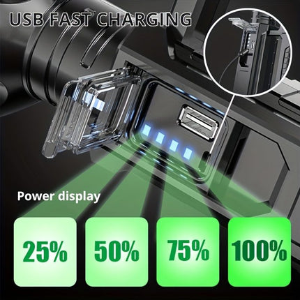 Large LED Searchlight, Portable Rechargeable (End Configuration)