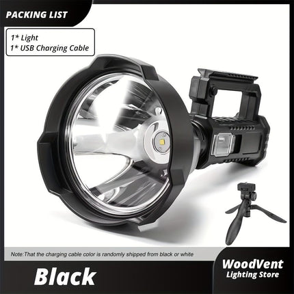 Large LED Searchlight, Portable Rechargeable (End Configuration)