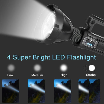 Large LED Searchlight, Portable Rechargeable (End Configuration)