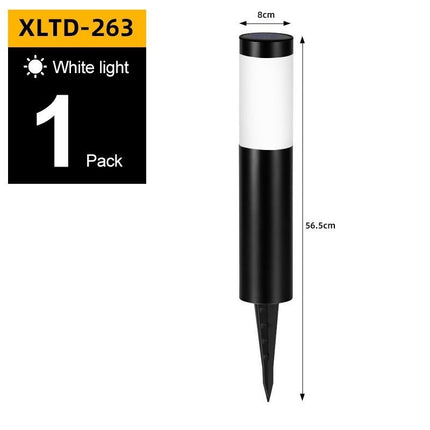 solar lawn lights, stainless steel outdoor lights, 3-LED garden lights, waterproof outdoor lights, modern outdoor lighting, cylindrical solar lights, Australian outdoor lights - Black warm light - Size 1PCS
