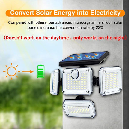 Solar Outdoor Light, Motion Sensor Wall Light (Size 4PCS)
