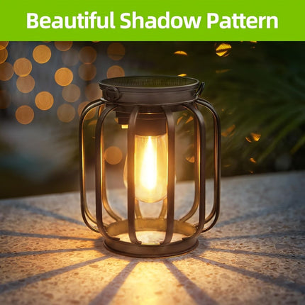 Solar Outdoor Hanging Lanterns, Metal Lanterns for Garden (Size 2PCS)