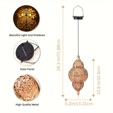 Outdoor Hanging Light, Iron Solar Light (Size IPX4)
