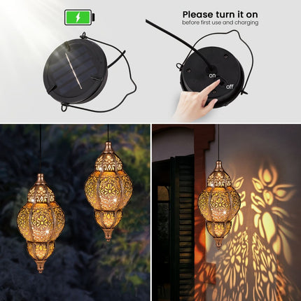 Outdoor Hanging Light, Iron Solar Light (Size IPX4)