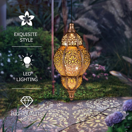 Outdoor Hanging Light, Iron Solar Light (Size IPX4)