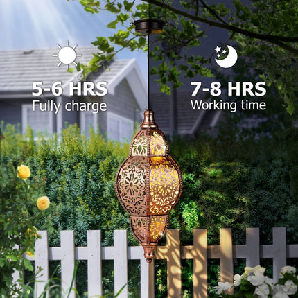 Outdoor Hanging Light, Iron Solar Light (Size IPX4)