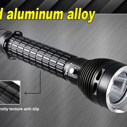 LED diving flashlight, high-lumen flashlight, 26650 battery flashlight, professional diving flashlight, multi-mode flashlight, anti-slip flashlight, underwater torch, outdoor lighting, Australia - Black - Size ç™½å…‰