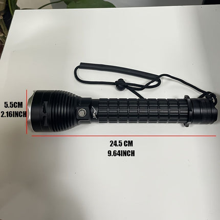 LED diving flashlight, high-lumen flashlight, 26650 battery flashlight, professional diving flashlight, multi-mode flashlight, anti-slip flashlight, underwater torch, outdoor lighting, Australia - Black - Size é»„å…‰