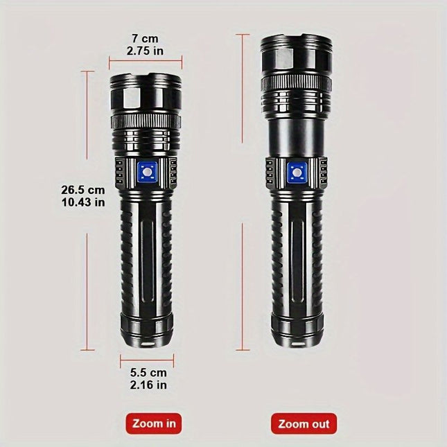 Rechargeable LED Flashlight, 6000mAh Flashlight (Size 6000mAh)