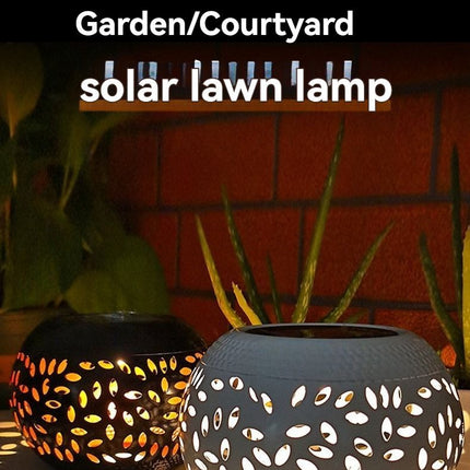 solar table lamp, outdoor metal lamp, IP65 lamp, ambient projection light, garden night light, bedroom decor lamp, party lighting, Australian outdoor decor - Black - Size 2PCS