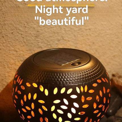 solar table lamp, outdoor metal lamp, IP65 lamp, ambient projection light, garden night light, bedroom decor lamp, party lighting, Australian outdoor decor - White - Size 2PCS