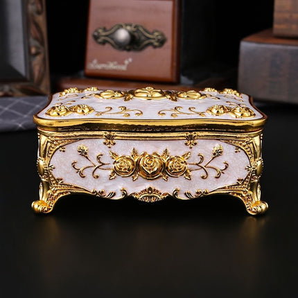 Pearl Enamel Jewelry Box, Red Enamel Jewelry Box, Gold-Plated Jewelry Box, Home Decor, Jewelry Storage, Luxury Gift, Australian Gift, Dressing Table Decor - Green - Size L
