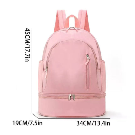 Travel Backpack Shoe Compartment Durable Backpack Travel Accessories Carry-On - Black - Size Regular