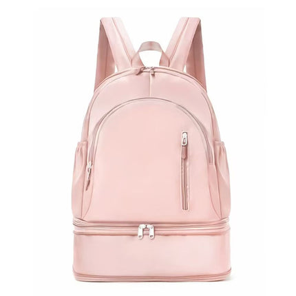 Travel Backpack Shoe Compartment Durable Backpack Travel Accessories Carry-On - Pink - Size Regular