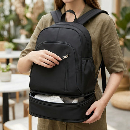 Travel Backpack Shoe Compartment Durable Backpack Travel Accessories Carry-On - Pink - Size Regular