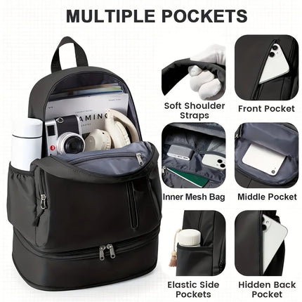 Travel Backpack Shoe Compartment Durable Backpack Travel Accessories Carry-On - Pink - Size Regular