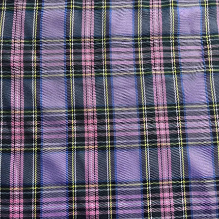 polyester woven fabric, plaid fabric, Christmas red green fabric, twill fabric, jacquard check fabric, fabric for bags, fabric for shoes, fabric for hats, fabric for pet decorations, festive fabric, holiday craft fabric, DIY fabric Australia - Pink - Size
