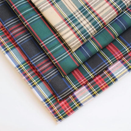 polyester woven fabric, plaid fabric, Christmas red green fabric, twill fabric, jacquard check fabric, fabric for bags, fabric for shoes, fabric for hats, fabric for pet decorations, festive fabric, holiday craft fabric, DIY fabric Australia - Pink - Size