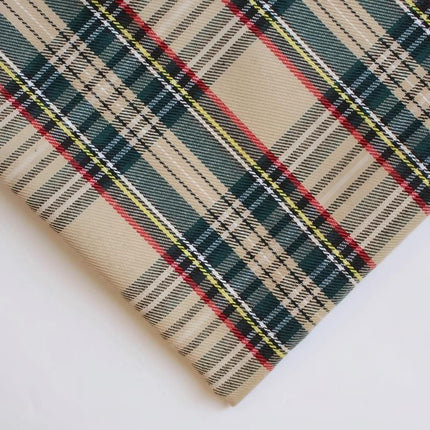 polyester woven fabric, plaid fabric, Christmas red green fabric, twill fabric, jacquard check fabric, fabric for bags, fabric for shoes, fabric for hats, fabric for pet decorations, festive fabric, holiday craft fabric, DIY fabric Australia - Red - Size
