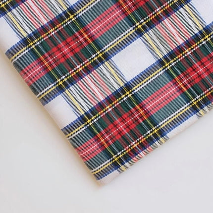 polyester woven fabric, plaid fabric, Christmas red green fabric, twill fabric, jacquard check fabric, fabric for bags, fabric for shoes, fabric for hats, fabric for pet decorations, festive fabric, holiday craft fabric, DIY fabric Australia - Red - Size