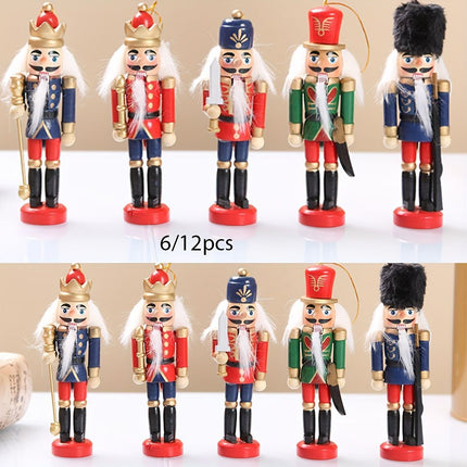 Nutcracker Soldier Figurine Set, Christmas Decorations (Size 6pcs)