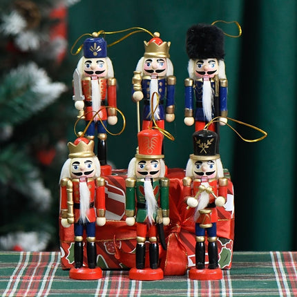 Nutcracker Soldier Figurine Set, Christmas Decorations (Size 6pcs)