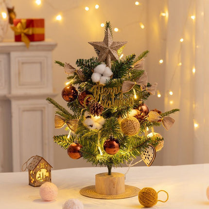 Mini Desktop Christmas Tree, Flocked Pink Christmas Tree (Size 4)