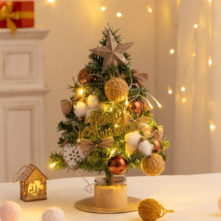 Mini Desktop Christmas Tree, Flocked Pink Christmas Tree (Size 5)