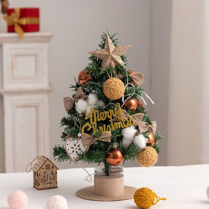 Mini Desktop Christmas Tree, Flocked Pink Christmas Tree (Size 6)