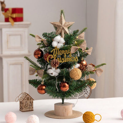 Mini Desktop Christmas Tree, Flocked Pink Christmas Tree (Size 6)