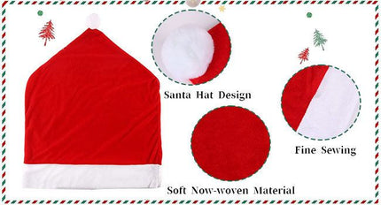 Christmas Chair Covers, Red Velvet Chair Covers