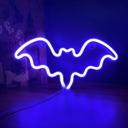 Bat LED Neon Light - Blue - Size M