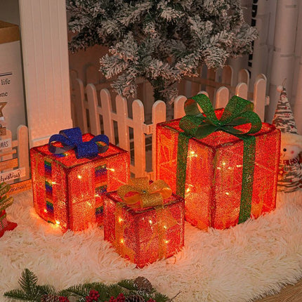 Christmas Gift Box, LED Decorative Lights (Size 5)