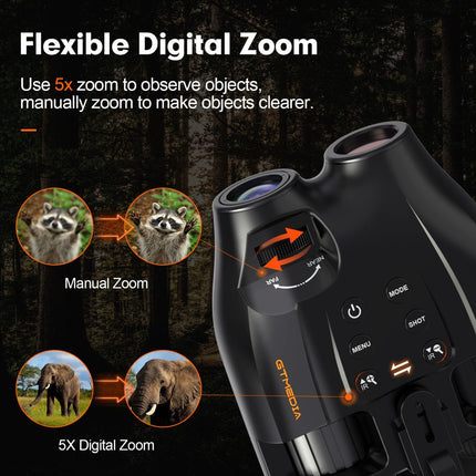 night vision binoculars,4K HD,head-mounted,camping safety,True IR,Australian outback,wildlife observation,night hiking,DSZ-XXX - Black - Size 32G