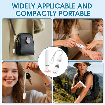electric itch relief device, outdoor insect bites, camping safety gear, built-in battery, portable itch relief - White - Size routine