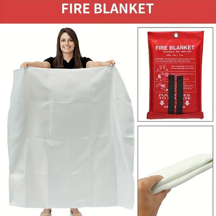 Fire Blanket Camping Safety Fire Resistant Blanket Camping Gear Australia Home - White - Size 3pcs-1M-1M