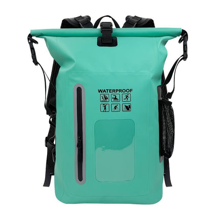 waterproof backpack, dry-wet separation, outdoor sports backpack, fishing backpack, camping backpack, canyoning backpack, swimming backpack, rafting backpack, waterproof gear, Australia outdoor backpack, hiking backpack water resistant - army green - Size