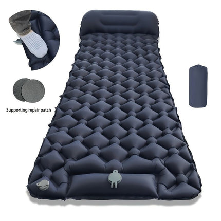 Camping Inflatable Mattress Breathable Camping Mattress Nylon Fabric Inflatable - Green - Size 190cm