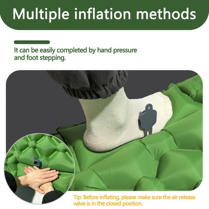 Camping Inflatable Mattress Breathable Camping Mattress Nylon Fabric Inflatable - Navy - Size 190cm