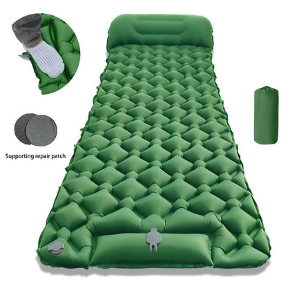 Camping Inflatable Mattress Breathable Camping Mattress Nylon Fabric Inflatable - Orange - Size 190cm