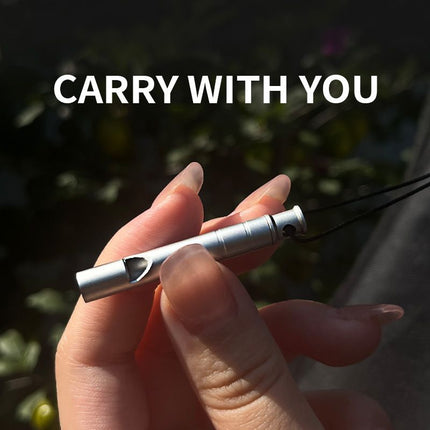 titanium alloy whistle, survival whistle, outdoor whistle, emergency whistle, high-frequency whistle, mountain climbing whistle, hiking whistle, camping whistle, safety whistle, Australia outdoor gear - Silver - Size 2PCS