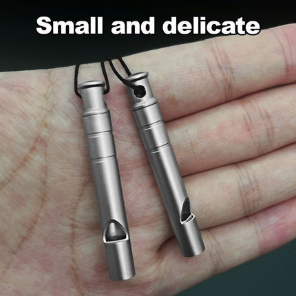 titanium alloy whistle, survival whistle, outdoor whistle, emergency whistle, high-frequency whistle, mountain climbing whistle, hiking whistle, camping whistle, safety whistle, Australia outdoor gear - Silver - Size 2PCS