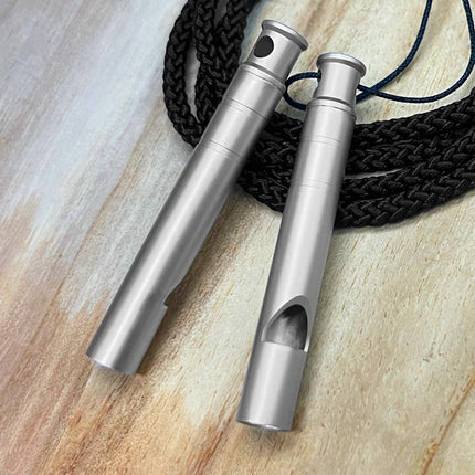 titanium alloy whistle, survival whistle, outdoor whistle, emergency whistle, high-frequency whistle, mountain climbing whistle, hiking whistle, camping whistle, safety whistle, Australia outdoor gear - Silver - Size 2PCS