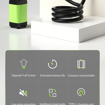 Portable Outdoor Shower Self-Priming Shower Rechargeable Shower Pump Camping - Black - Size 6000amh