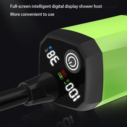 Portable Outdoor Shower Self-Priming Shower Rechargeable Shower Pump Camping - Green - Size 6000amh